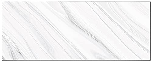Panorama Spritzschutz Weisser Marmor 60x100 cm - Küchenrückwand Platte - Küchenwand - Küche Selbstklebend