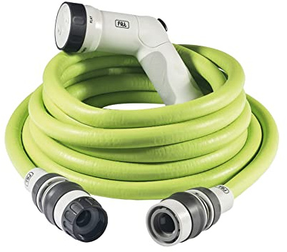 FITT IKON 20 m, Tubo Acqua da Giardino per Irrigazione, Estensibile, Compatto, Leggero e Pronto all'uso, con Pistola Multigetto, Lime
