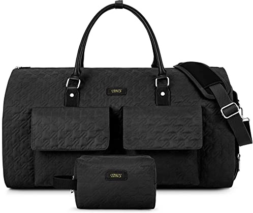 Kleidersack für Reisen mit Kulturbeutel, wandelbar, Handgepäck, Wochenendtasche, große Reisetaschen für Frauen, 2-in-1 hängender Koffer, Anzug, Reisetaschen für Damen und Herren, 3-teiliges Set,