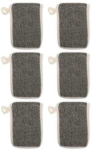 minkissy 6piezas Bolsa De Jabón De Negra De Lino Para Hacer Casa Bolsa Para Jabón Exfoliante Para Baño y Ducha