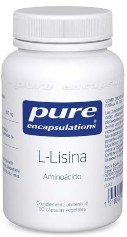 Pure Encapsulations L-Lisina | Aminoácido Esencial | 90 Cápsulas | No puede ser sintetizado por el cuerpo · Complemento para adultos