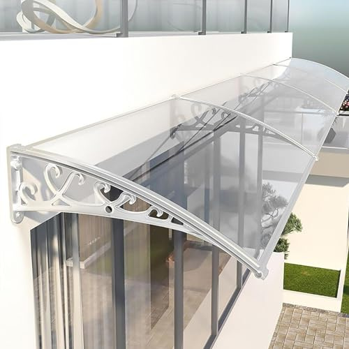 kubeier Vordach Fr Tr Und Fenster, UV-Schutz/Geruschlos, Transparent, 60170cm/2467cm