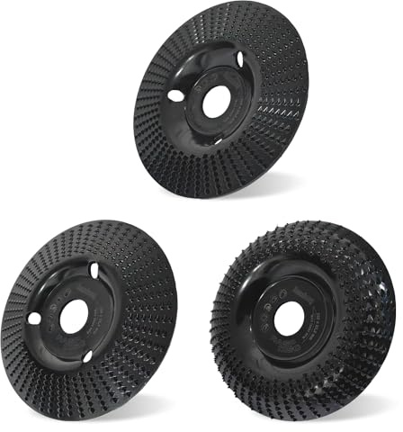 3 Pièces Disque Bois Meuleuse en Bois en Carbure de Tungstène 125mm Ensemble de Disques Disques de Meulage pour Façonner Meuler Couper et Sculpture sur Bois Roues pour Meuleuse d'angle