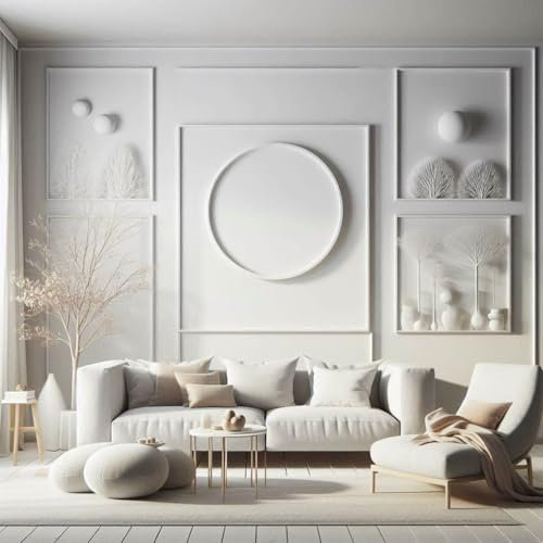 K&L Wall Art Seidenmatt Wandfarbe Weiße Innenwandfarbe modern Wandschutz Anstrich 5Liter Farbe