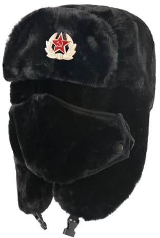 tuwiwol Weiche und warme Herren Winter Thermo Bombermützen Umarmen Sie die Kälte im Stil russische Uschanka Hüte mit Ohrenklappen und Schneekappen für Männer und Frauen