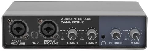 Live-Soundkarte, Sound-Mixer-Board, 48 V Phantomspeisung, 24 Bit, 192 KHz, Stereo-DJ-Studio-Soundkarte, Verlustfreier HiFi-Sound-Audio-Mixer für Musikaufnahmen,