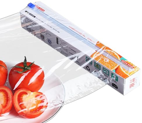 Monozoz Imballaggio alimentare con taglierina, pellicola alimentare per l'imballaggio - Imballaggio alimentare domestico della cucina | Film di servizio alimentare per microonde, pellicola alimentare