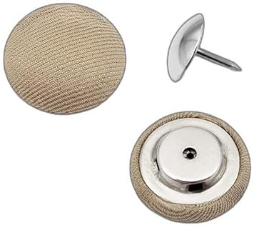 BZSQD 50 Stück 13 Farben Baseballkappen-Stoff mit runden Knöpfen mit Metallschaft überzogen, 17 mm mit Stoff überzogener Baseballkappen-Knopf Oben Ersatz für Hüte, Ersatz, Reparatur, Jeans,