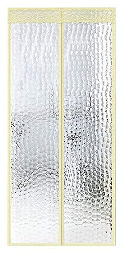 Magnetische Fliegengittertür, winddicht, kältebeständig, für den Winter, volle Größe, anpassbar für hintere Vorder- und Terrassentüren, F 140 x 220 cm