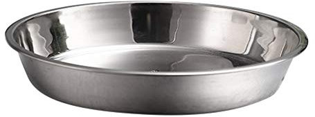Assiettes en acier inoxydable, plats ronds en métal for l'alimentation, le service, le camping et l'utilisation en extérieur(40cm)