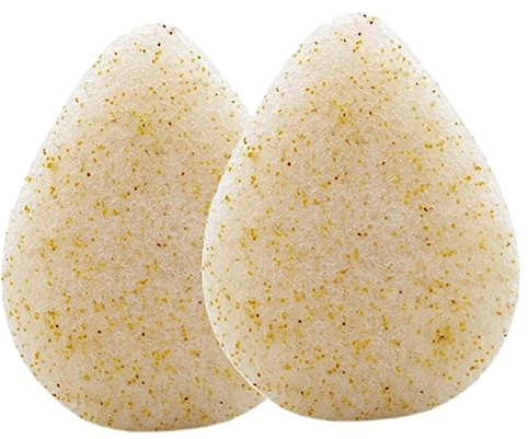 SAFIGLE 2piezas Esponja De Baño De Semillas De Nuez Discos Desmaquillantes Para Limpieza Facial Para Lavar Maquillaje Sin Dañar La Herramienta Para Desmaquillar Baño