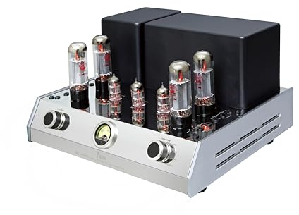 YAQIN MC-18S PRO Integrated Tube Amplifier with MM Phono Input, RCA Inputs and Balance in, Output Power 38W, Tubes EL34×4 and 6H1n×3, AC230V