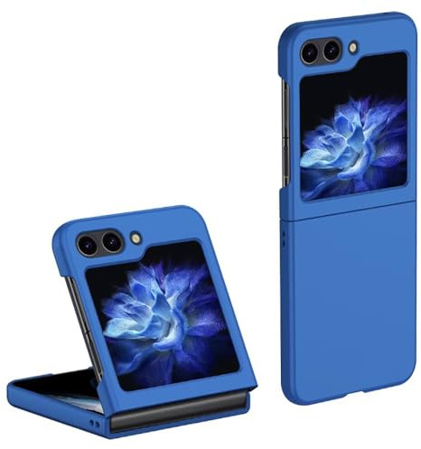 Topme Coque de téléphone Hard Skin pour Samsung Galaxy Z Flip 7 FE/Samsung Galaxy Z Flip7 FE 2025 6.7, Manchon de Protection Antichoc en Polycarbonate - Bleu Klein