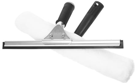 PLAFOPE Car Glass Squeegee and Soft Scrubber Window Cleaner Tool for Home Hotel School Rubber Handheld Wiper for Shower Mirror Car Glass Cleaning
