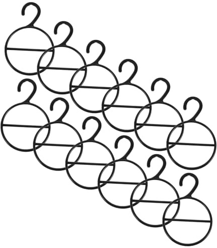 IMIKEYA 12 Piezas Perchas Multifuncionales para Bufandas y Cinturones Estante de Almacenamiento Forma Organizador Resistente para Armarios Ahorra Espacio y Exhibe Pañuelos y Fulares