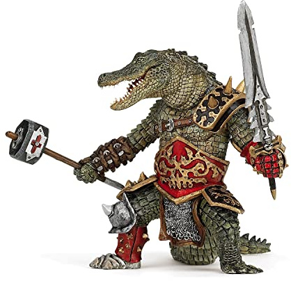 Papo 38955 Krokodilmensch, Krokodilmutant, Mehrfarben, grün | Ein Abenteuer für fantasievolle Reisen | etwa 15 cm lang | handbemalt | tolle Geschenkidee für neugierige kleine Entdecker