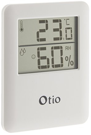 Thermomètre hygromètre magnétique LCD - blanc - Otio