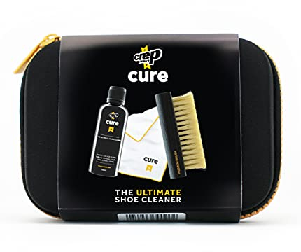 Crep Protect - CURE Kit - Kit de limpieza de zapatillas premium, con cepillo, solución (100ml), paño de microfibra y bolsa reutilizable