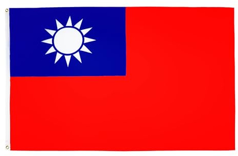 AZ FLAG - Taiwan Flag - 3x5 Ft - 100D Polyester Taiwanese Banner with Two Metal Grommets - Fade Resistant - Vivid Colors - 3' x 5' Feet - 150x90 Cm