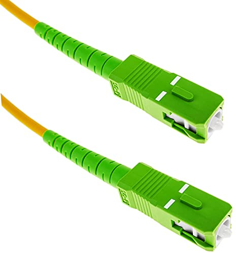 BeMatik - Cable de Fibra óptica SC/APC a SC/APC monomodo simplex 9/125 de 20m OS2