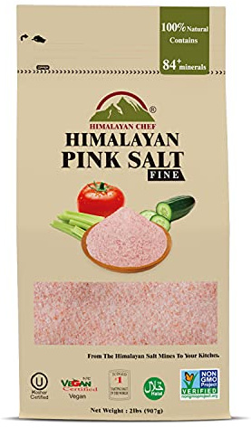 Himalayan Chef Fine Himalayan Pink Salt Bag, 2 LBS, Incredible Taste