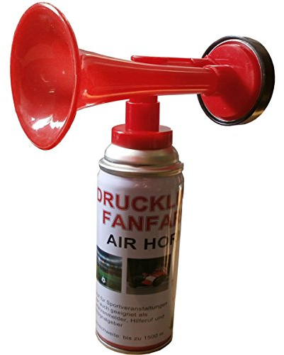 6 Stück Fanfare Druckluftfanfare Gashupe Hupe Tröte Gashorn Stadion Hupe Air Horn