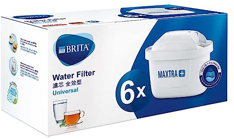 BRITA S1326 MAXTRA+ water filter cartridges, compatible with all jugs for chlorine and limescale reduction, 6 pack