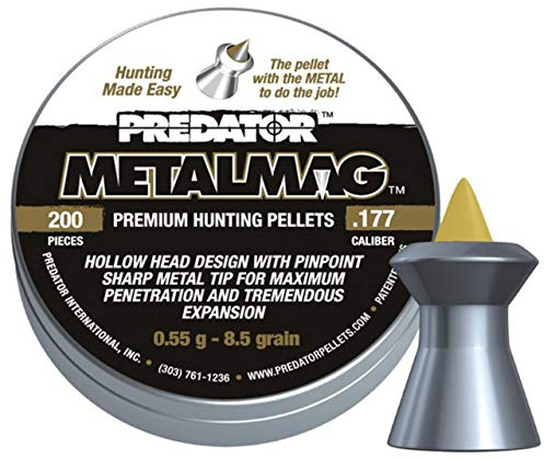 JSB Predator Metalmag Diabolo Kaliber 4,5 mm / .177 Luftgewehr Munition Metallspitze Spitzdiabolo - 200 Stück