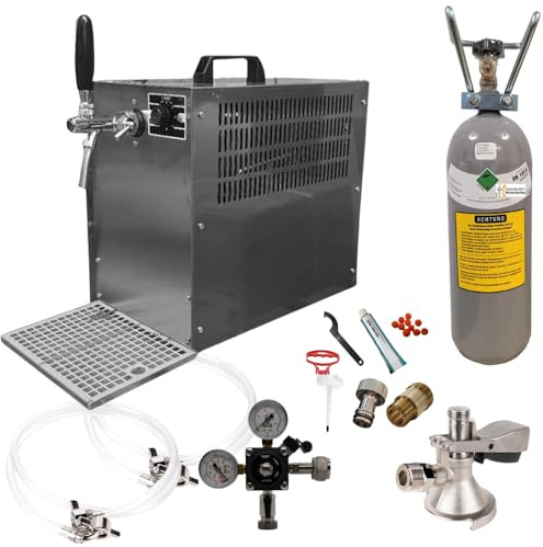 GASTROBEDARF WESTERBARKEY Zapfanlage 60l/h Komplettset 2kg Co², Uhr, Schläuche Keg Hahn Tropfblech Reinigungsset