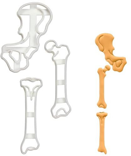 3er Set Ausstechformen (Formen: Hüft-, Oberschenkel- & Schienbeinknochen), 3 Teile, Bakerlogy