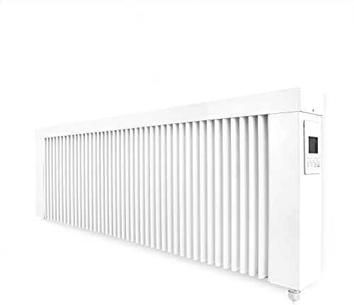 eVARMO „areo smart base“ moderne elektrische Heizung/B:1580 H:340 T:80mm / Elektroheizung zur Wandmontage/energiesparender Elektroheizkörper/wandhängender Elektroofen mit 2000 Watt