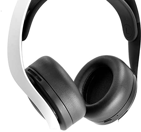 NUCNOK Ersatz Ohrpolster für PS5 Kopfhörer,Ersatzpolster mit Weichem Proteinleder und Schaumstoff mit Hoher Dichte,Earpads für PS5 Headset (Schwarz)