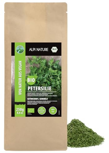 Ekologisk persilja torkad (250 g), ekologisk persilja rebelad, persilja från kontrollerad ekologisk odling, persilja laboratorietestad, 100 % ren och naturlig