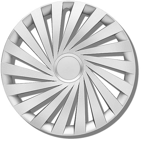 Kuglo Imperium Radkappen 16 Zoll Silber, 4er-Set für Stahlfelgen | Schlagfester, witterungsbeständiger Kunststoff mit Metallspannring und werkzeugloser Clip-Montage