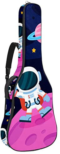 Akustikgitarrentasche Wasserdicht Gitarren Rucksack Dicke Weich Gepolstert Gelb Weiß Orange Stern Muster Nacht Konzertgitarre Tasche, Farbe6, 42.9x16.9x4.7 in, Taschen-Organizer