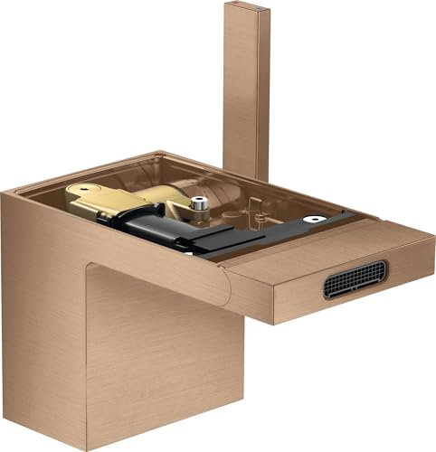 hansgrohe AXOR MyEdition Einhebel-Bidetmischer mit Push-Open Ablaufgarnitur, ohne Platte, 47212310, Farbe: Brushed Red Gold