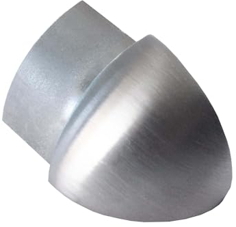 Dalsys 5x Coin Extérieur Profilé Quart de Rond 12,5mm Inox Brossé, Accessoire Carrelage