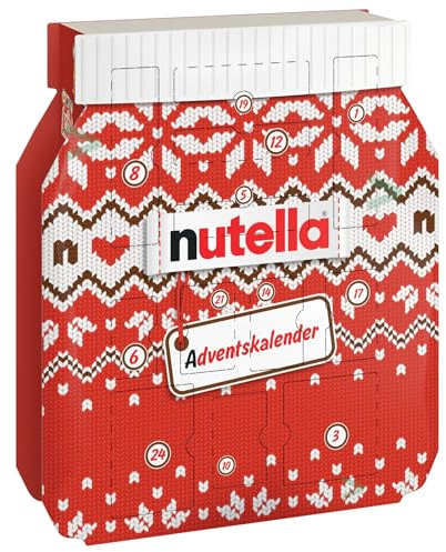 Nutella - Calendario Avvento 2025, 24 Deliziose Sorprese Nutella con Snack e Gadget, Idea Regalo Natale, Confezione da 528 Grammi