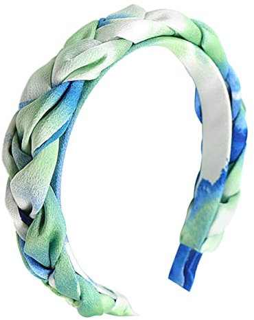 AUTSUPPL Geflochtenes Stirnband Grün Für Damen Kreativer Haarschmuck Modischer Haarreif All-match-haarband Für Verschiedene Anlässe