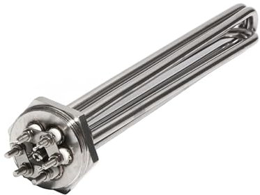 AUPERS 1 1/4 BSP/DN32 Thread 304SUS Immersion Water Heater Element 220V/380V Heating Electrical Pipe 3KW/4.5KW/6KW/9KW/12KW Reality(220V,4.5KW 210mm 304SUS)