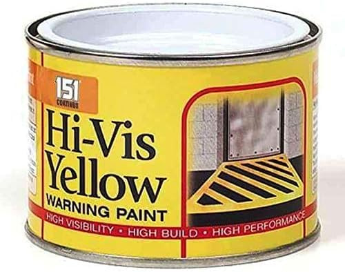 GSV Essentials 151 Coatings Hi-Vis Yellow Highway Warning Paint, High Visibility Road High Lighther Non Drip Paint,Safety Marker for Warning Sign, Interior and Exterior Use (180 ml)