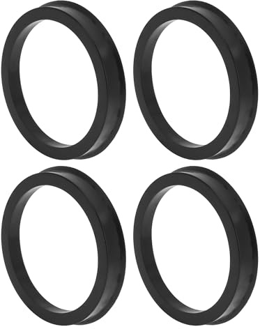 TUCKBOLD Auto Radnaben-Zentrierringe 4 Stück Für Fahrzeuge | Schwarz, OD 68.1 Mm, ID 57.1 Mm, Dicke 10 Mm, Vibrationsbeseitigend, Lagerschonend, Lärmreduzierend, Direkter Ersatz