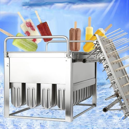 KJZHFOZ Commercial Stainless Steel Popsicle Molds, Food Grade Ice Pop Molds DIY Ice Cream Maker, Seamless Welding Home Industrial Ice Lolly Popsicle Molds
