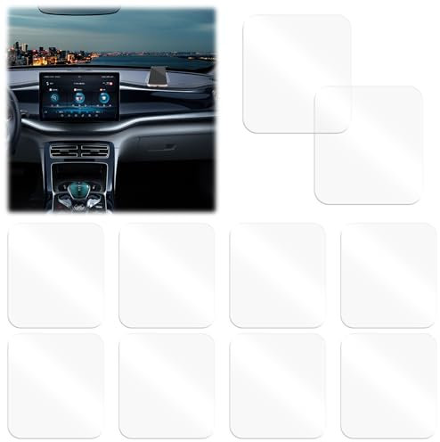 10 Pièces Tapis Antidérapant Transparent pour Voiture, 6.4×7.5×0.3cm Pads Antidérapants Réutilisables en Silicone, Tapis Antidérapant Nano Gel Fixate Pad Amovible, pour Tapis,Carrelage,Voiture