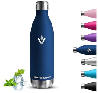 Gourde Isotherme, Gourde 1l, Sans BPA, Bouteille Sport, Froid & Chaud, Anti Fuite, Bouteille Isotherme, Acier Inoxydable 18/8, pour Voyage, Randonnée, Aptitude