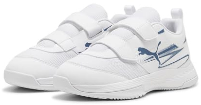 PUMA VARION II V JR - Tenis de Pista de Interior, Color Blanco-Ultra Azul, Talla 11.5 de Reino Unido, Puma Blanco Ultra Azul, 30 EU