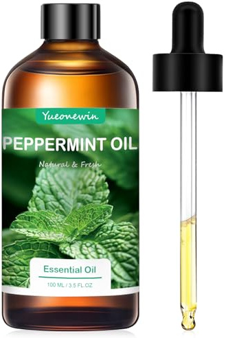 Pfefferminzöl 100 ml, Reines Pfefferminz Ätherische Öle für Diffusor, Minzöl Ätherisches Öl Aromatherapie Duftöle für Massage, DIY, Seife, Kerzenherstellung, Bad, Geschenke für Frauen Weihnachten