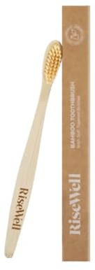 RiseWell Soft Bamboo Toothbrush – Soft Brush for Adults and Kids, BPA Free, Natural Bamboo Handle, Gentle on Gums, Made by Dentist Toothbrush for Daily Teeth Care