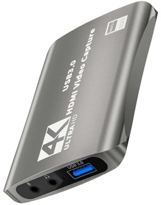 4K-Videoaufnahmekarte, USB 3.0, Video-Captures 1080P Live Streaming Grabber Konverter Mikrofone Eingabegerät
