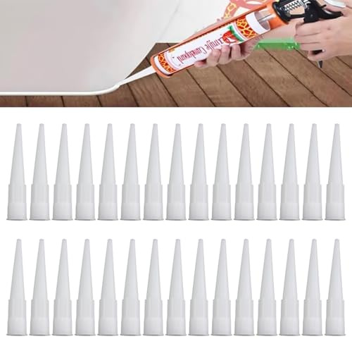 40 Stück kartuschenspitzen, silikon spitzen, silikonspitzen, silikon kartusche, silikonspritze aufsätze silikon düsen für Klebedichtmittel und Kartuschenpistole